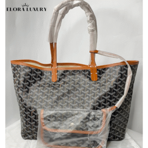 Goyard Saint Louis Tote Bag – Brown with Orange Trim MM