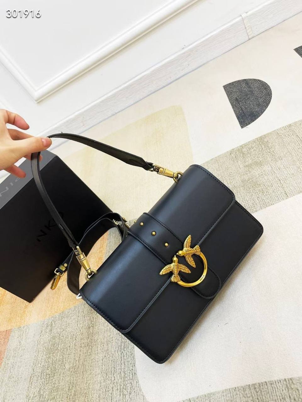 Pinko Simply Classic Love Bag – Black - Image 2