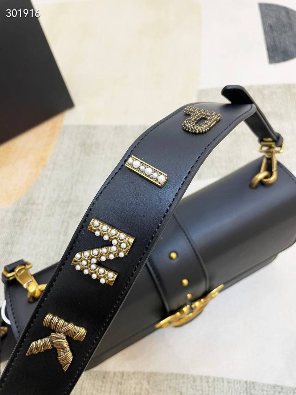 Pinko Simply Classic Love Bag – Black - Image 6