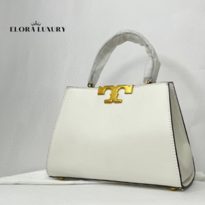 Tory Burch Eleanor Satchel Bag – White (Size 26×18 cm)