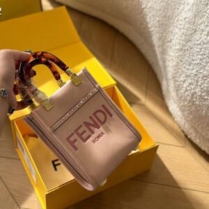 Fendi Mini Sunshine Shopper Bag – Pale Pink 18*12