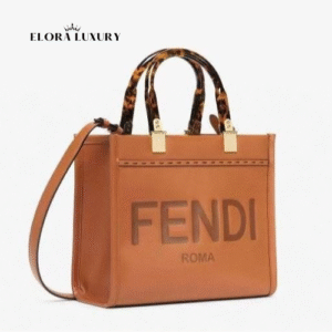 Fendi Sunshine Small Leather Bag – Brown (25×22)